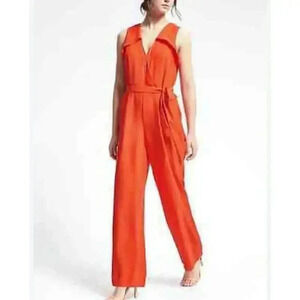 Banana Republic Wrap-Front Jumpsuit NWT SZ 2 Cayenne. Cocktail, Date Night,